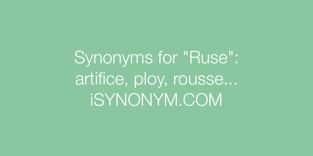 Synonyms Ruse