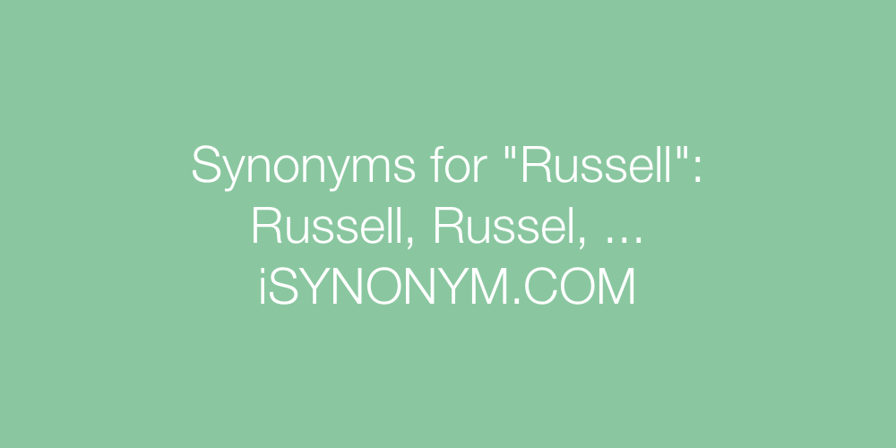 Synonyms Russell