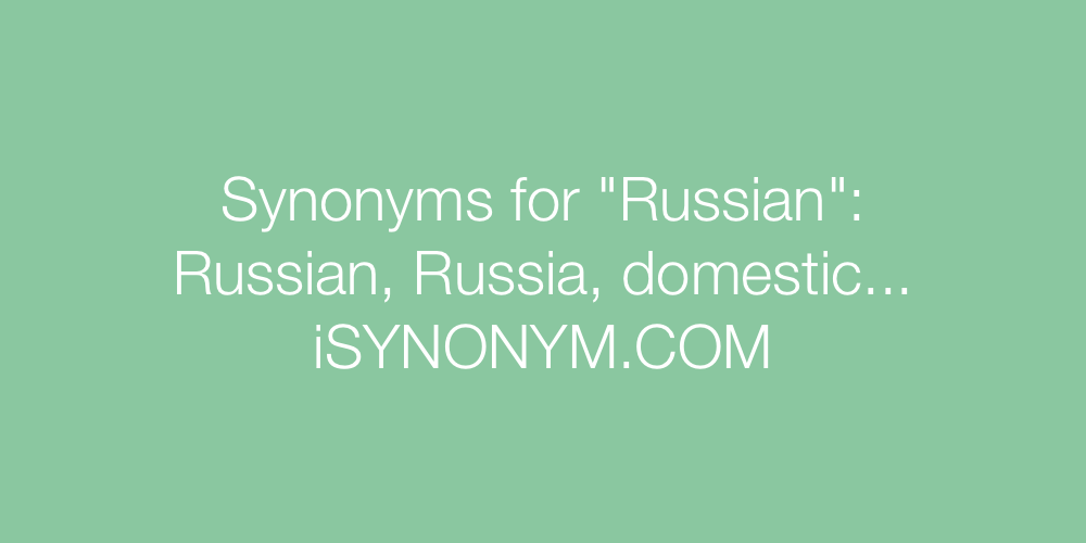 Synonyms Russian