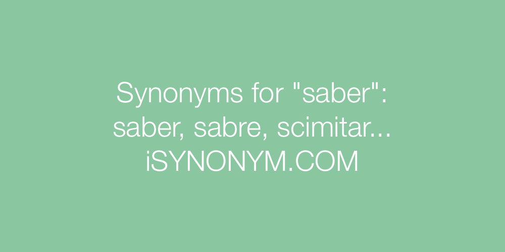Synonyms saber