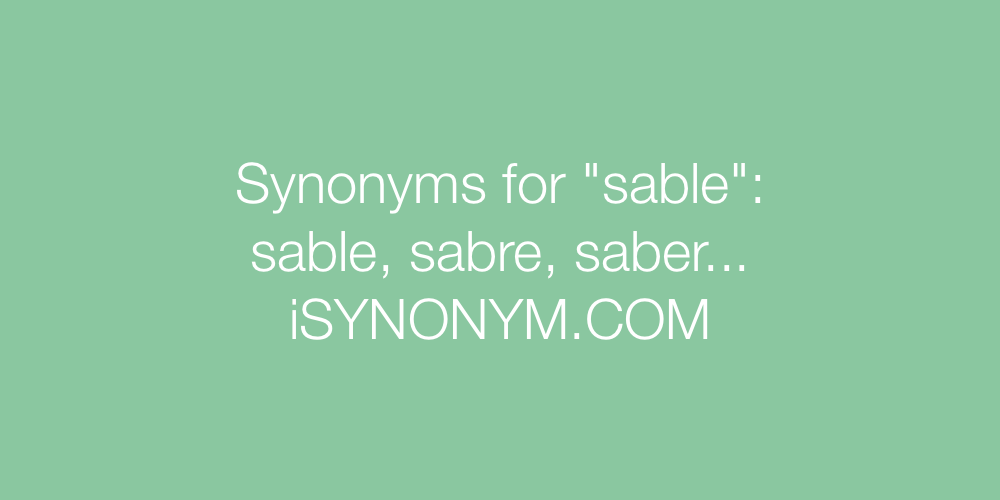 Synonyms sable