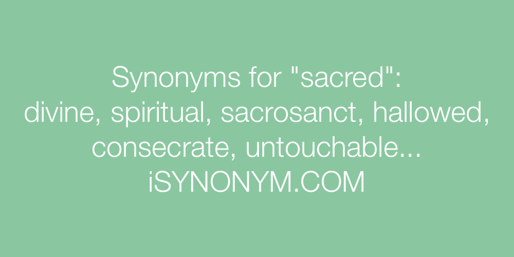 Synonyms sacred