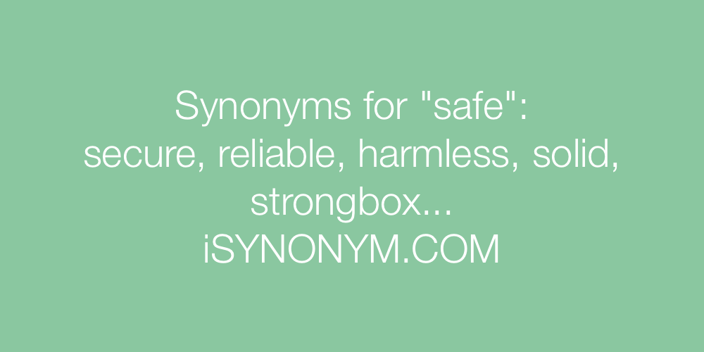 Synonyms safe