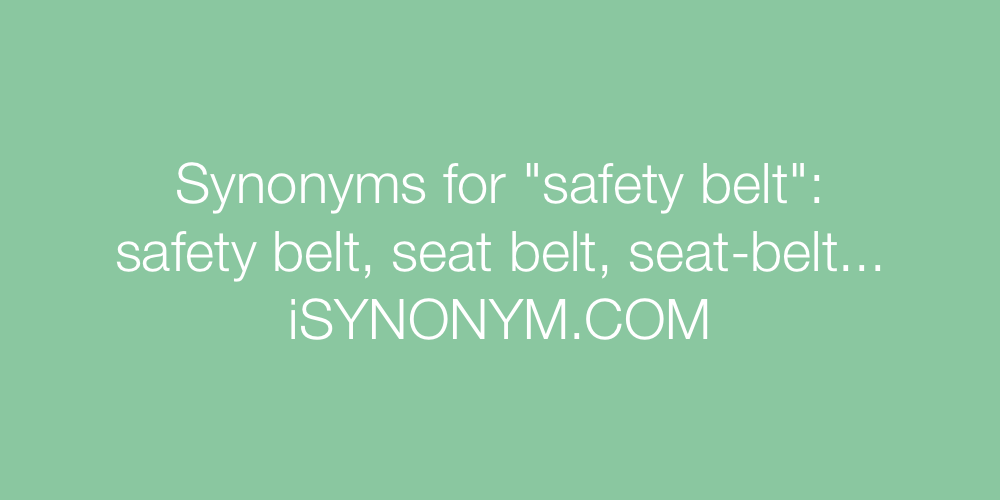 Synonyms safety belt