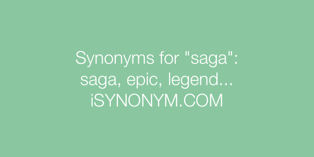 Synonyms saga
