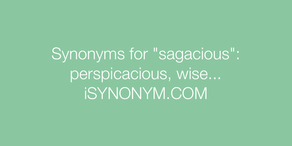 Synonyms sagacious