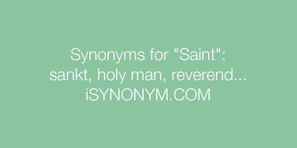 Synonyms Saint