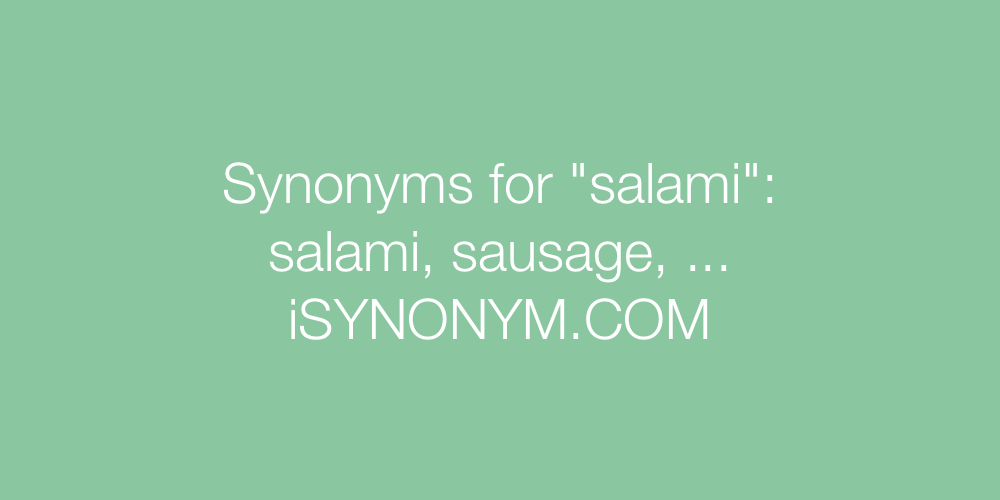 Synonyms salami