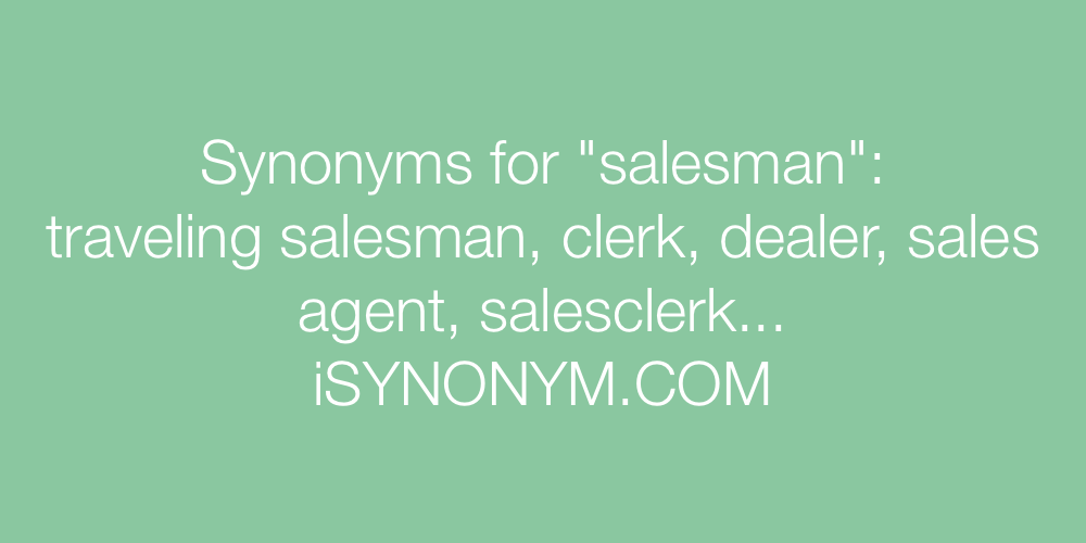 Synonyms salesman