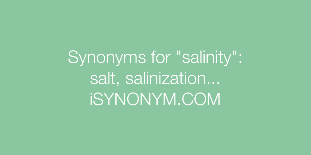 Synonyms salinity
