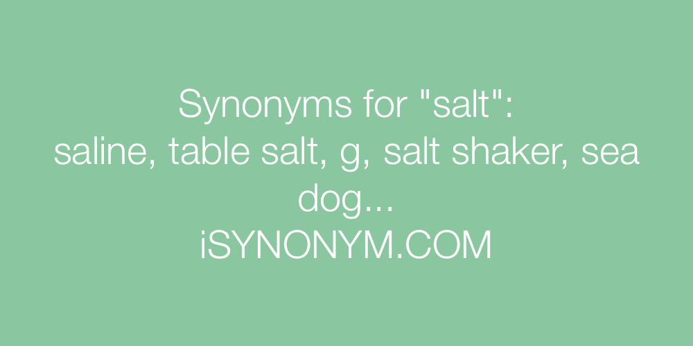 Synonyms salt