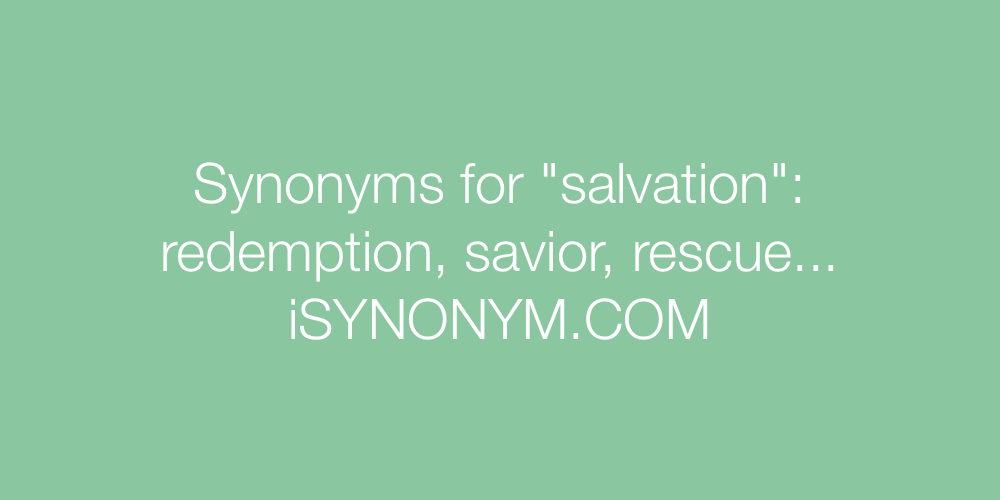 Synonyms salvation