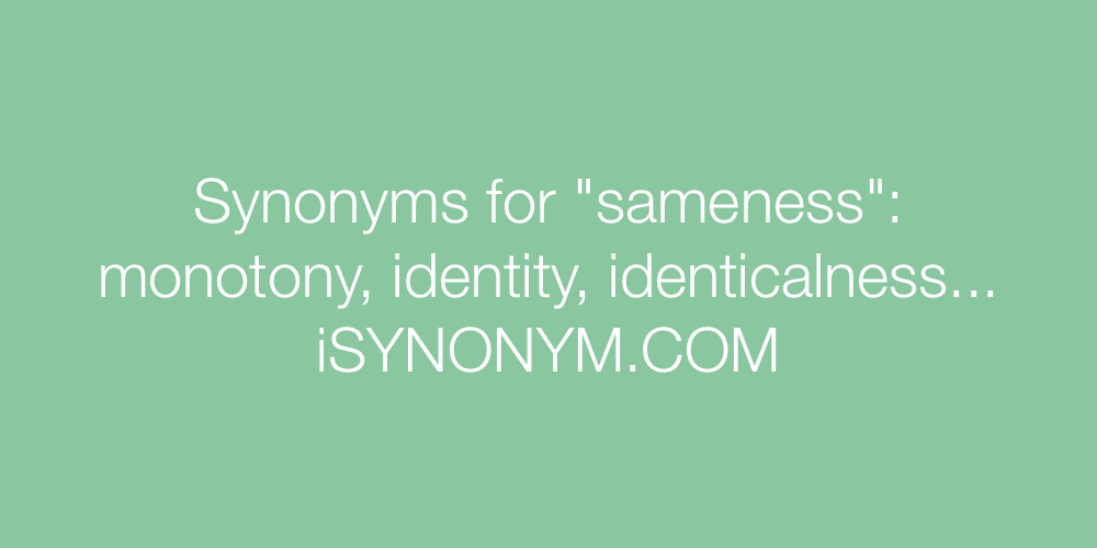 Synonyms sameness