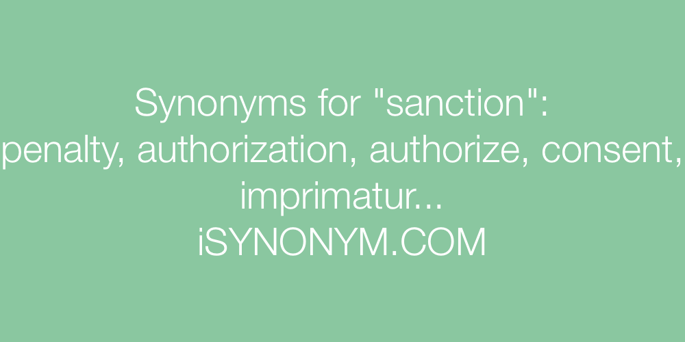 Synonyms sanction