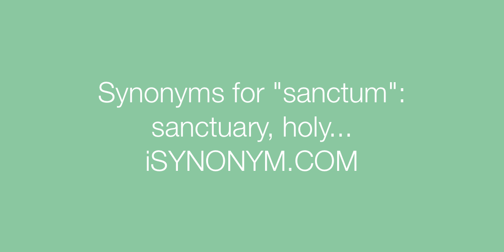 Synonyms sanctum