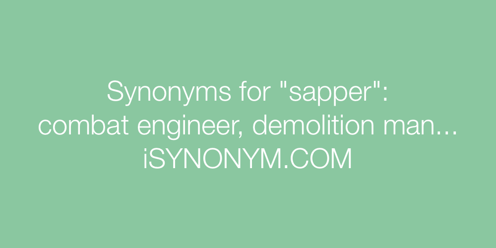 Synonyms sapper
