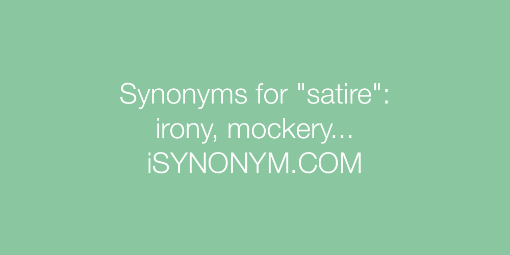 Synonyms satire