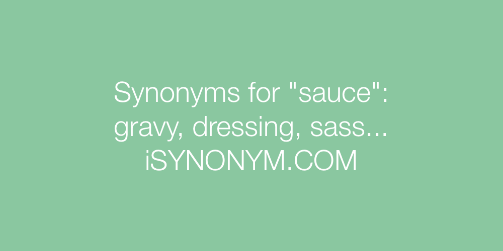 Synonyms sauce
