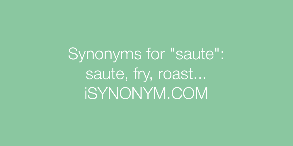 Synonyms saute