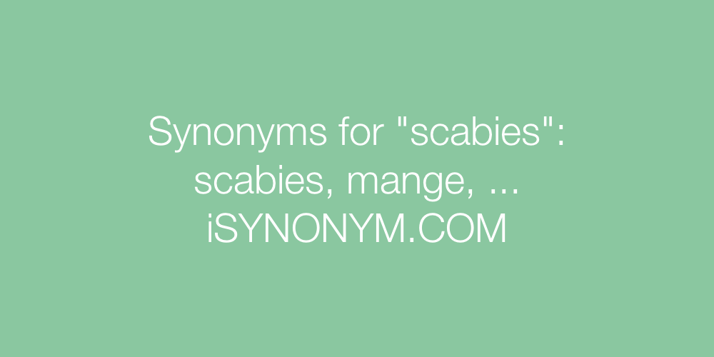 Synonyms scabies