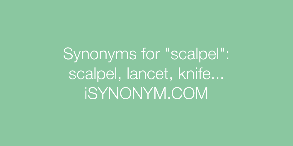Synonyms scalpel