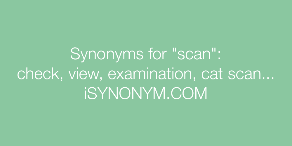 Synonyms scan