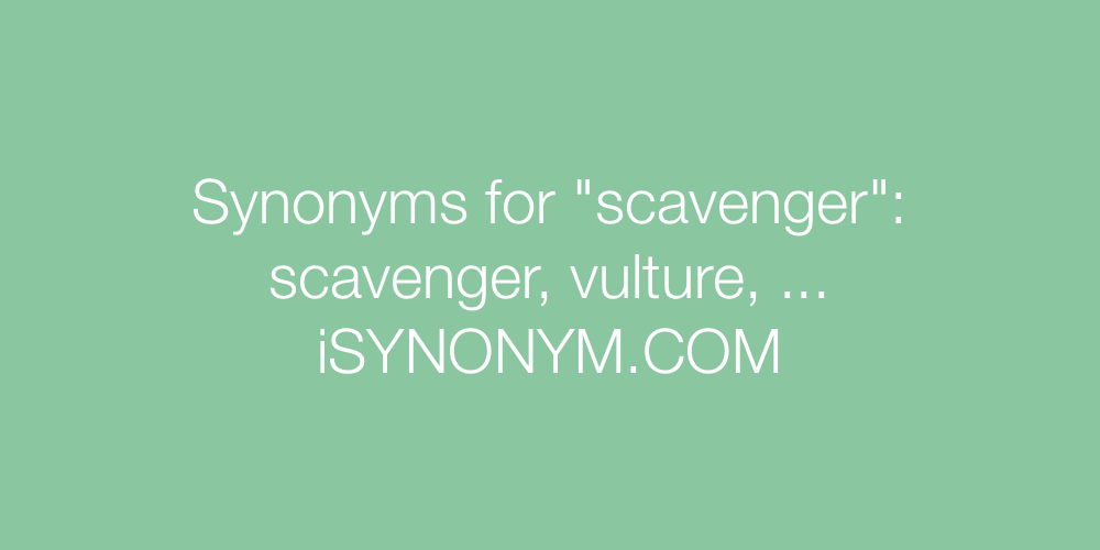 Synonyms scavenger