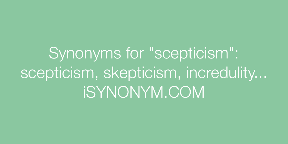 Synonyms scepticism