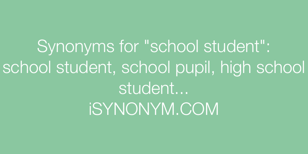 Synonyms school student