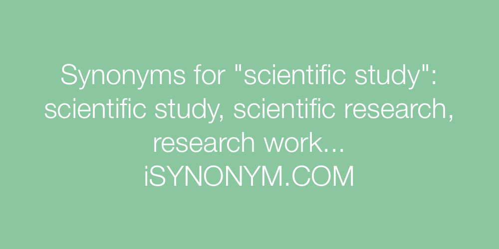 Synonyms scientific study