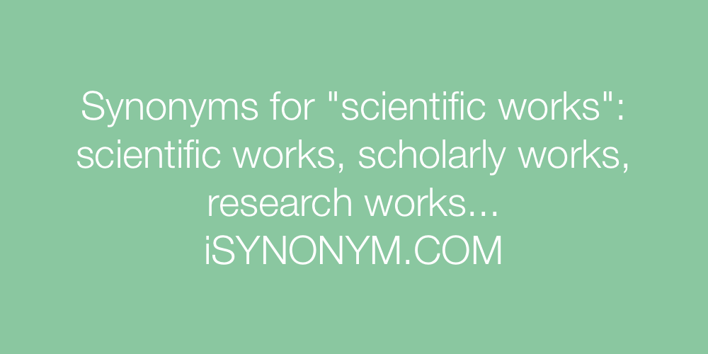 Synonyms scientific works