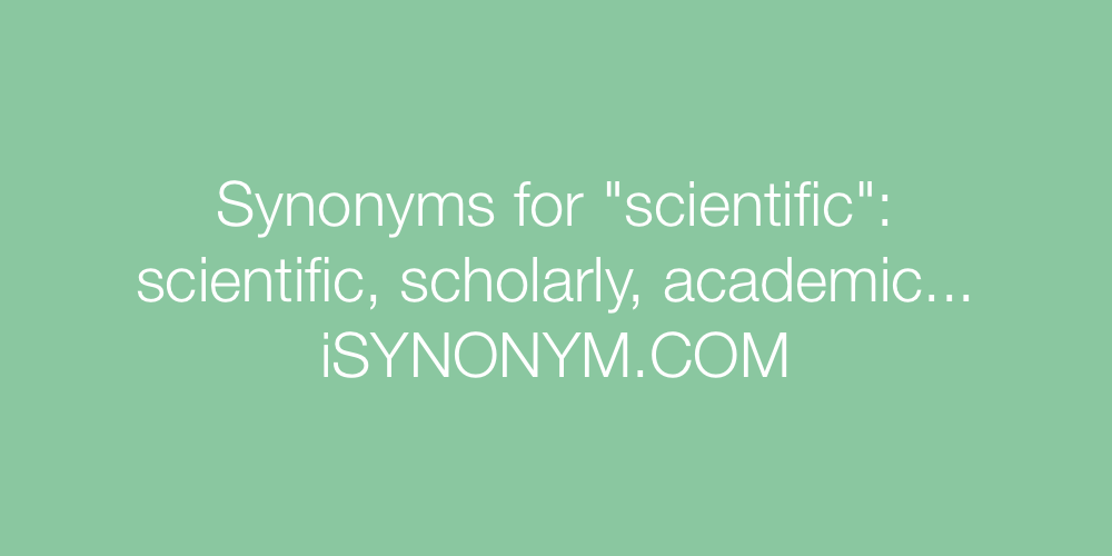 Synonyms scientific