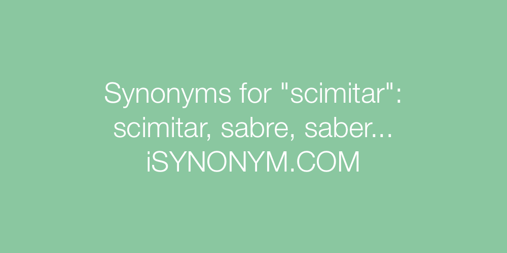 Synonyms scimitar