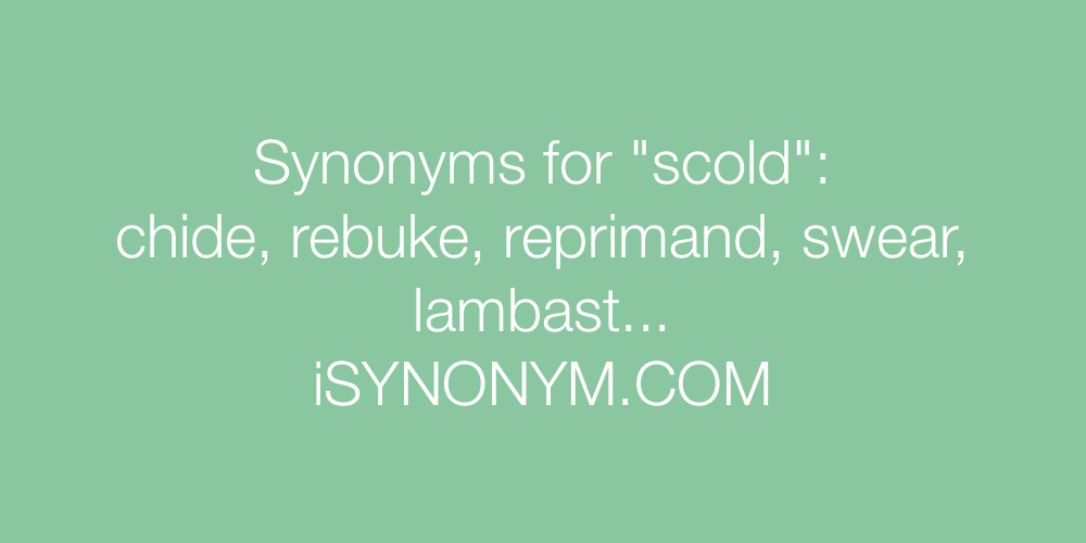 Synonyms scold
