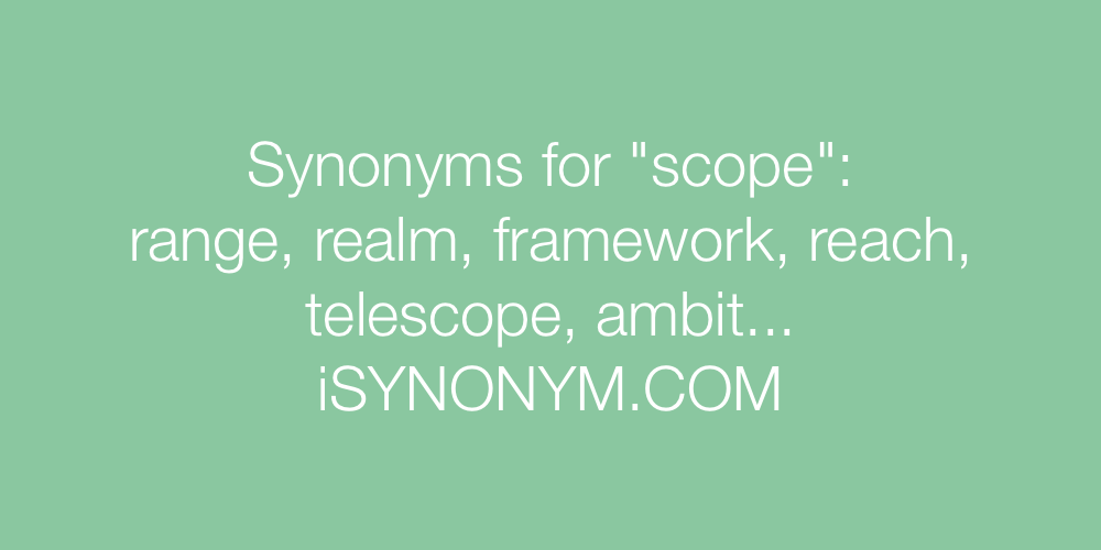 Synonyms scope