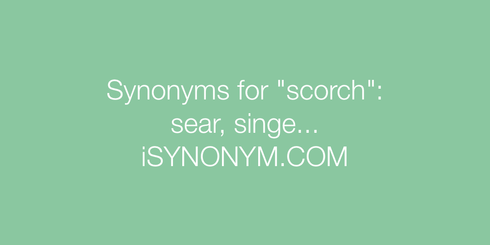 Synonyms scorch