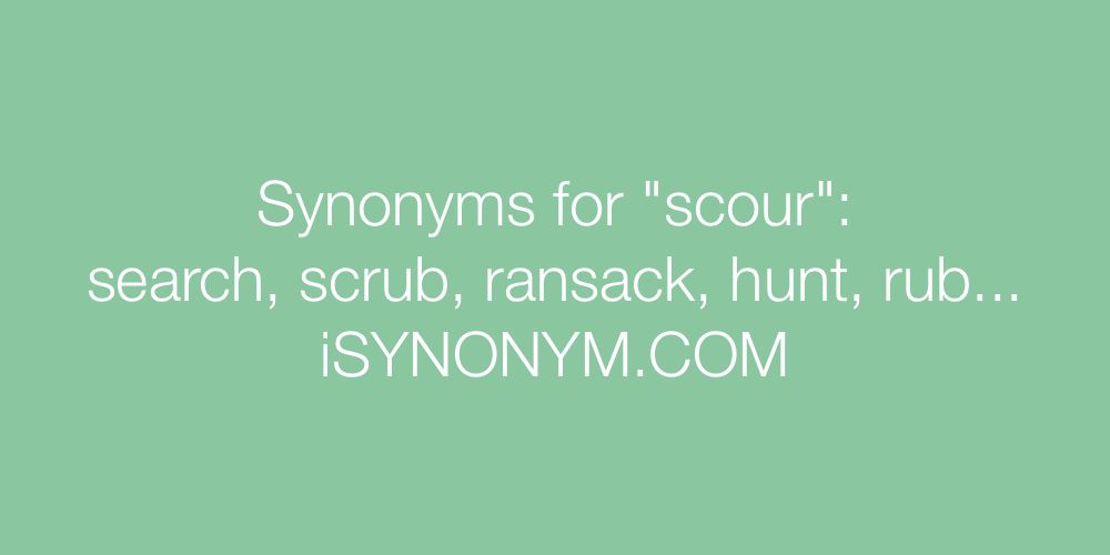Synonyms scour