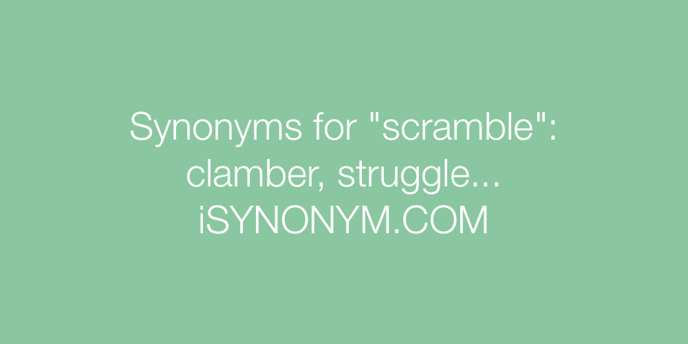 Synonyms scramble