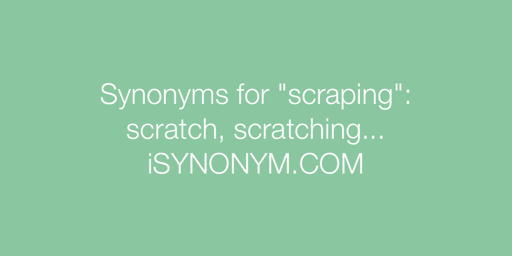Synonyms scraping