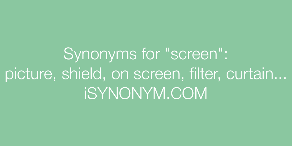 Synonyms screen