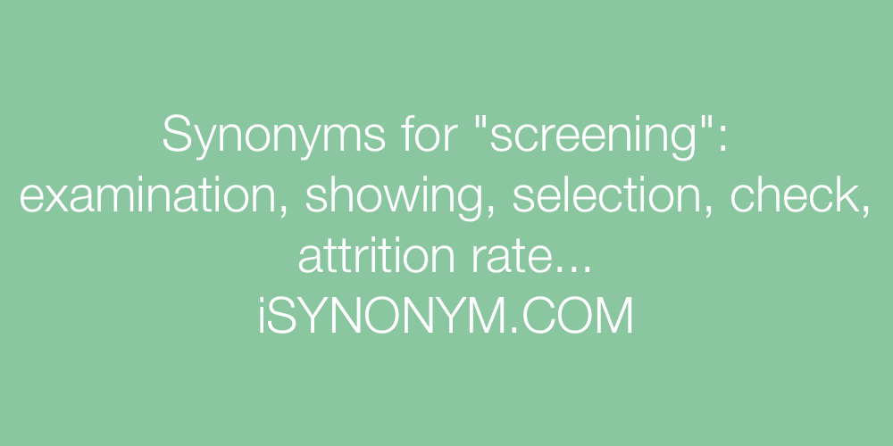 Synonyms screening