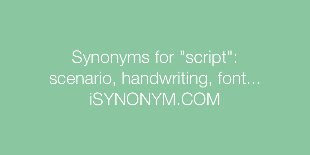 Synonyms script