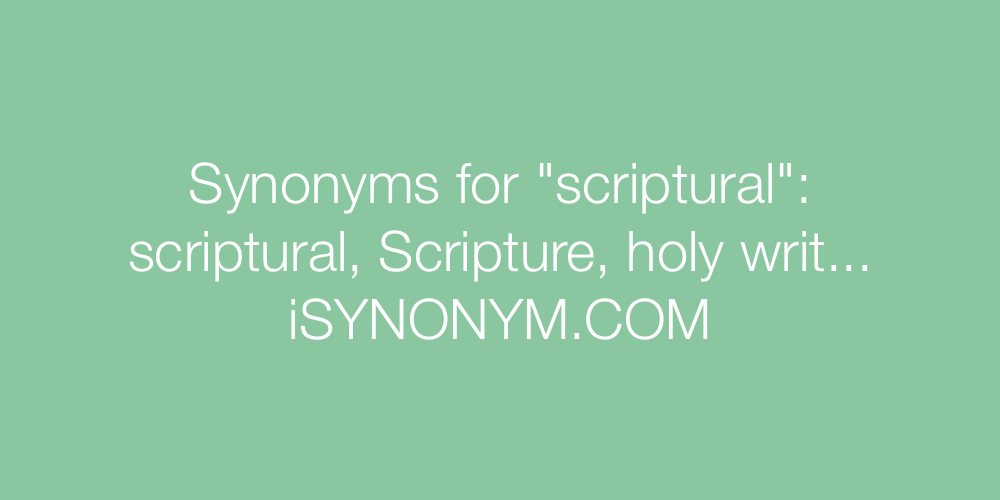 Synonyms scriptural