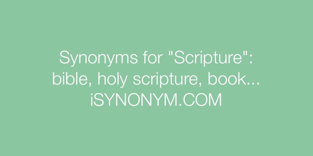 Synonyms Scripture