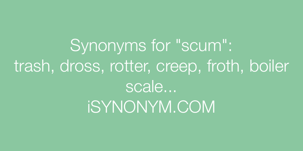 Synonyms scum