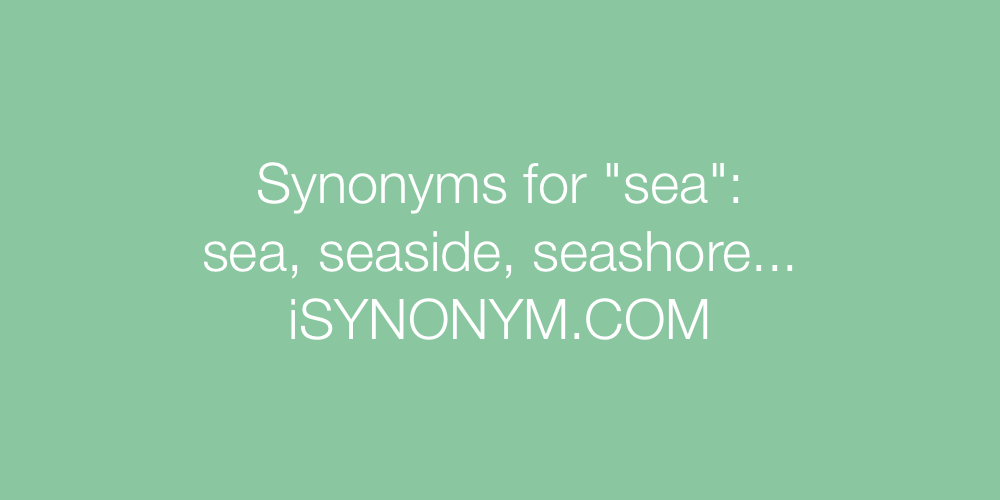 Synonyms sea