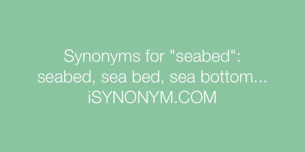 Synonyms seabed