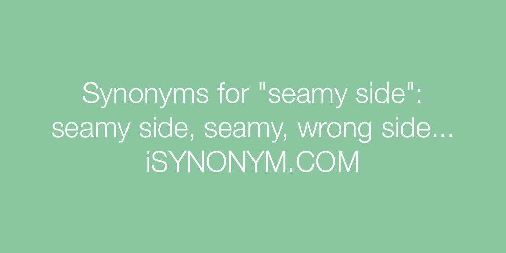 Synonyms seamy side