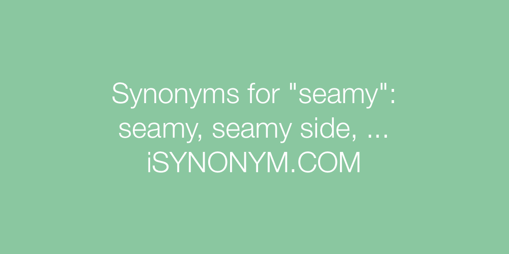 Synonyms seamy