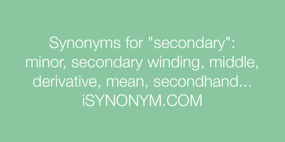 Synonyms secondary